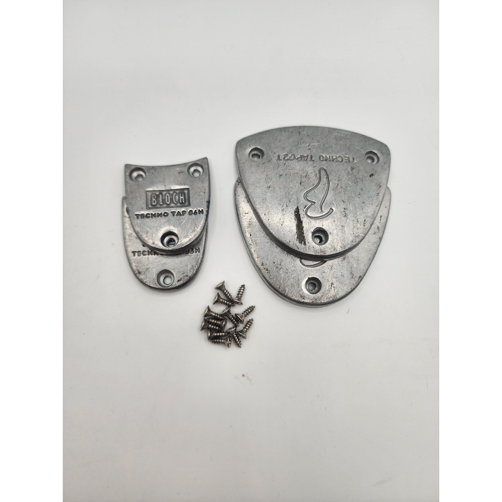 Bloch Techno Tap Shoe Replacement Plates Heel Toe Silver Tone